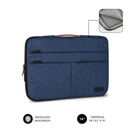 Funda Subblim Air Padding 360 Sleeve para Portátiles hasta 14'/ Azul Funda Subblim Air Padding 360 Sleeve para Portátiles hasta 14'/ Azul