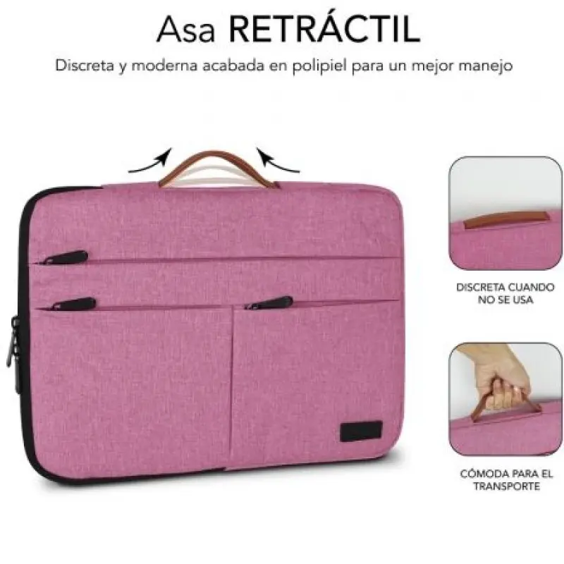 Funda Subblim Air Padding 360 Sleeve para Portátiles hasta 15.6'/ Rosa Funda Subblim Air Padding 360 Sleeve para Portátiles hasta 15.6'/ Rosa