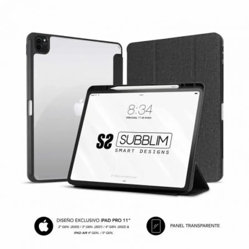 Funda Subblim Clear Shock para Tablet iPad Pro 11' 2020-2022/ Negra Funda Subblim Clear Shock para Tablet iPad Pro 11' 2020-2022/ Negra