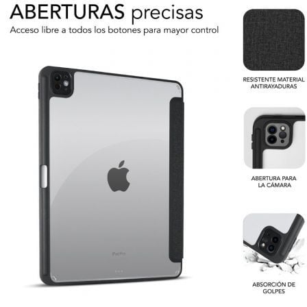 Funda Subblim Clear Shock Case para iPad Pro 11' 2024 M4/ Negra Funda Subblim Clear Shock Case para iPad Pro 11' 2024 M4/ Negra
