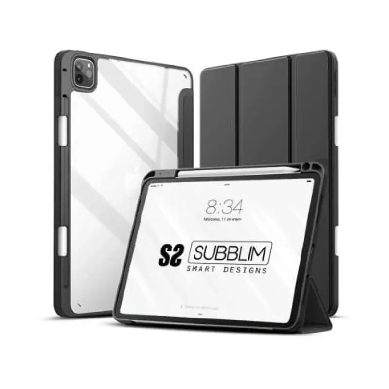 Funda Subblim Clear Shock Case para iPad Pro 12.9' 2022-21-20/ Negra Funda Subblim Clear Shock Case para iPad Pro 12.9' 2022-21-20/ Negra