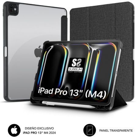 Funda Subblim Clear Shock Case para iPad Pro 12.9' 2024 M4/ Negra Funda Subblim Clear Shock Case para iPad Pro 12.9' 2024 M4/ Negra