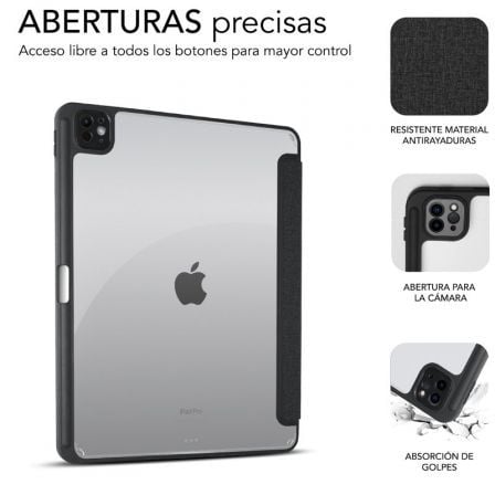 Funda Subblim Clear Shock Case para iPad Pro 12.9' 2024 M4/ Negra Funda Subblim Clear Shock Case para iPad Pro 12.9' 2024 M4/ Negra