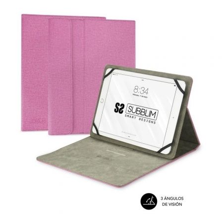 Funda Subblim Clever Stand para Tablets de 9'-10.1'/ Rosa Funda Subblim Clever Stand para Tablets de 9'-10.1'/ Rosa