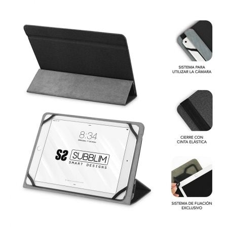 Funda Subblim Freecam para Tablets de 10.1'-11'/ Negra Funda Subblim Freecam para Tablets de 10.1'-11'/ Negra