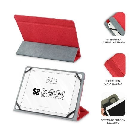 Funda Subblim Freecam para Tablets de 10.1'-11'/ Roja Funda Subblim Freecam para Tablets de 10.1'-11'/ Roja