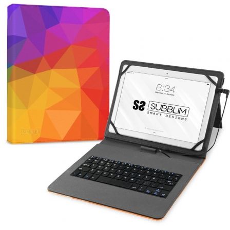 Funda con Teclado Subblim Keytab USB 11' Triángulos USB para Tablets de 11' Funda con Teclado Subblim Keytab USB 11' Triángulos USB para Tablets de 11'