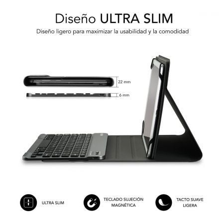 Funda con Teclado Subblim Keytab Pro Bluetooth para Tablets de 10.1'-10.8'/ Roja Funda con Teclado Subblim Keytab Pro Bluetooth para Tablets de 10.1'-10.8'/ Roja