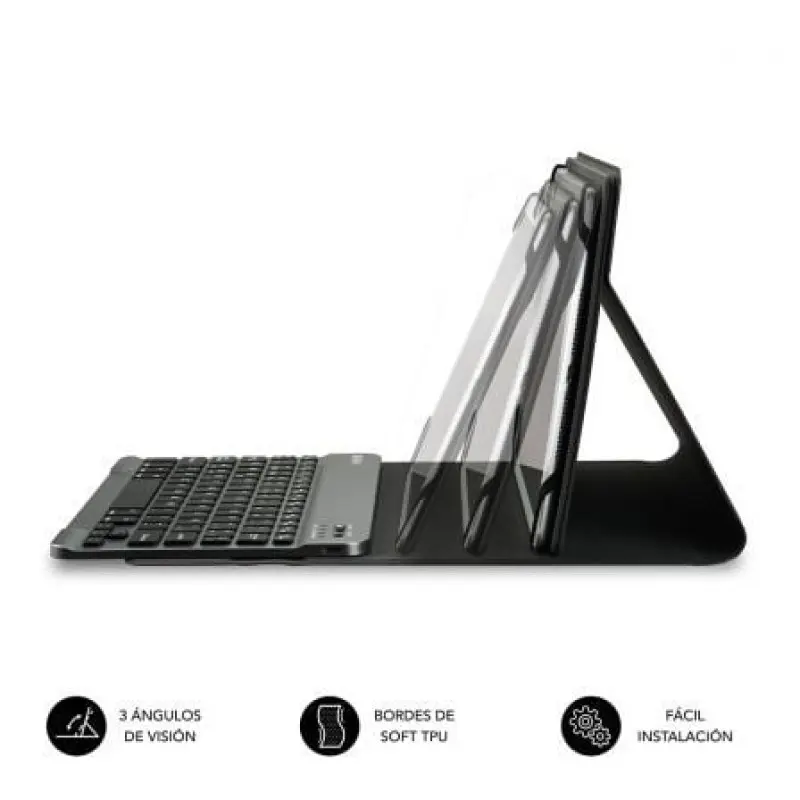 Funda con Teclado Subblim Keytab Pro Bluetooth para Tablets de 10.1'-10.8'/ Roja Funda con Teclado Subblim Keytab Pro Bluetooth para Tablets de 10.1'-10.8'/ Roja