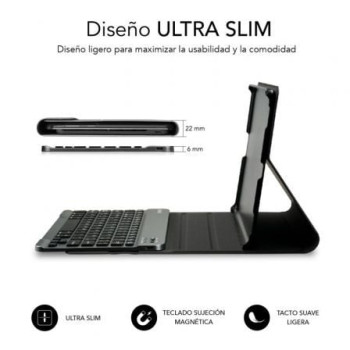 Funda con Teclado Subblim KeyTab Pro BT para Tablet Lenovo Tab M10 FHD Plus de 10.3'/ Negra