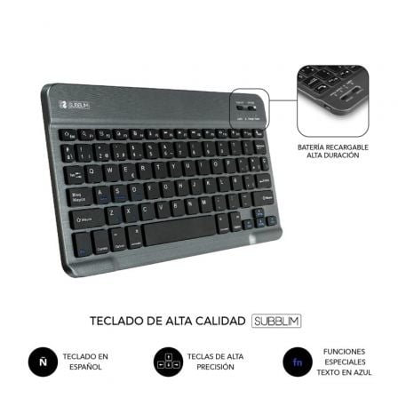 Funda con Teclado Subblim KeyTab Pro BT para Tablet Lenovo Tab M10 FHD Plus de 10.3'/ Negra Funda con Teclado Subblim KeyTab Pro BT para Tablet Lenovo Tab M10 FHD Plus de 10.3'/ Negra