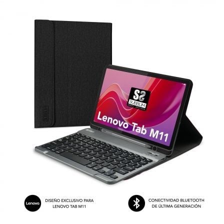 Funda con Teclado Subblim Keytab Pro Bluetooth para Lenovo Tab M11 de 11'/ Negra Funda con Teclado Subblim Keytab Pro Bluetooth para Lenovo Tab M11 de 11'/ Negra