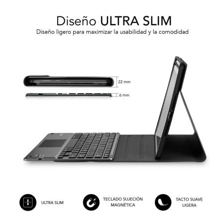 Funda con Teclado Subblim Keytab Pro Bluetooth Touchpad para Tablets Apple iPad Pro de 11' 2020/ Negra Funda con Teclado Subblim Keytab Pro Bluetooth Touchpad para Tablets Apple iPad Pro de 11' 2020/ Negra