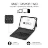 Funda con Teclado Subblim Keytab Pro Bluetooth para Tablets de 9'-11'/ Marmol Azul Funda con Teclado Subblim Keytab Pro Bluetooth para Tablets de 9'-11'/ Marmol Azul