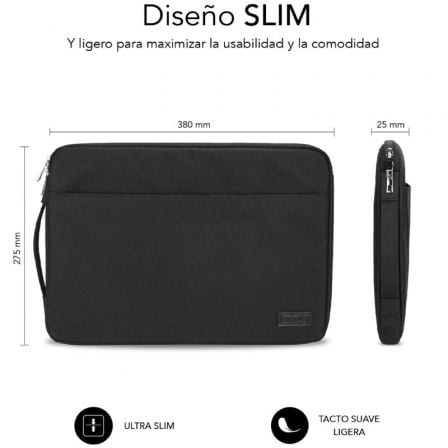 Funda Subblim Urban Laptop Sleeve para Portátiles hasta 14'/ Negra Funda Subblim Urban Laptop Sleeve para Portátiles hasta 14'/ Negra