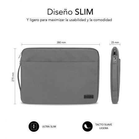 Funda Subblim Urban Laptop Sleeve para Portátiles hasta 14'/ Gris Funda Subblim Urban Laptop Sleeve para Portátiles hasta 14'/ Gris