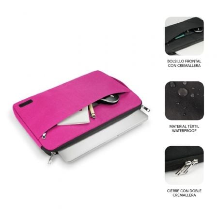 Funda Subblim Urban Laptop Sleeve para Portátiles hasta 14'/ Rosa Funda Subblim Urban Laptop Sleeve para Portátiles hasta 14'/ Rosa