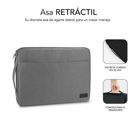 Funda Subblim Urban Laptop Sleeve para Portátiles hasta 15.6'/ Gris Funda Subblim Urban Laptop Sleeve para Portátiles hasta 15.6'/ Gris