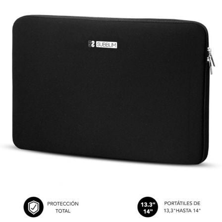 Funda Subblim Business Laptop Sleeve Neoprene para Portátiles 13.3'-14'/ Negra Funda Subblim Business Laptop Sleeve Neoprene para Portátiles 13.3'-14'/ Negra