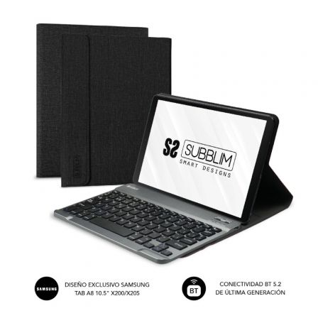Funda con Teclado Subblim KeyTab Pro BT para Tablets Samsung Galaxy A8 X200/205/ Negra Funda con Teclado Subblim KeyTab Pro BT para Tablets Samsung Galaxy A8 X200/205/ Negra