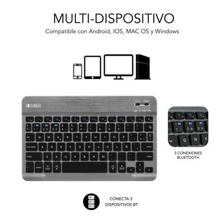 Funda con Teclado Subblim KeyTab Pro BT para Tablets Samsung Galaxy A9+/ Negra Funda con Teclado Subblim KeyTab Pro BT para Tablets Samsung Galaxy A9+/ Negra