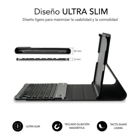 Funda con Teclado Subblim KeyTab Pro BT para Tablets Samsung Galaxy A9+/ Negra Funda con Teclado Subblim KeyTab Pro BT para Tablets Samsung Galaxy A9+/ Negra