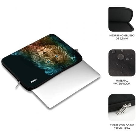 Funda Subblim Trendy Sleeve Neo Lion para Portátiles hasta 15.6' Funda Subblim Trendy Sleeve Neo Lion para Portátiles hasta 15.6'