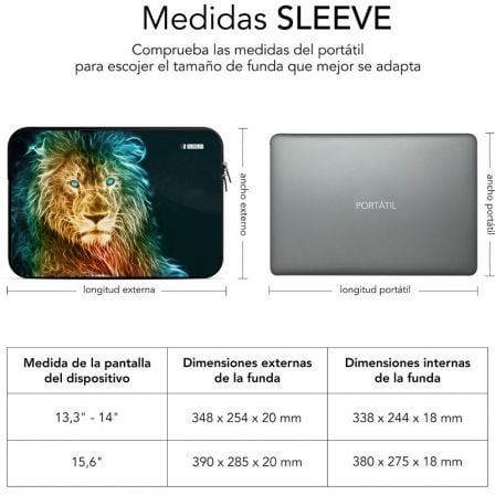 Funda Subblim Trendy Sleeve Neo Lion para Portátiles hasta 15.6' Funda Subblim Trendy Sleeve Neo Lion para Portátiles hasta 15.6'