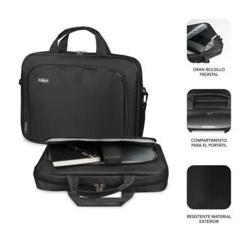 Maletín Subblim Oxford para Portátiles hasta 14'/ Negro Maletín Subblim Oxford para Portátiles hasta 14'/ Negro