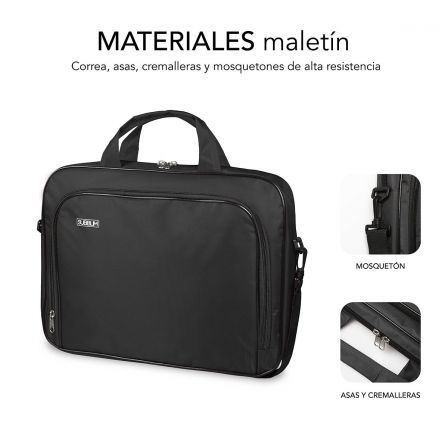 Maletín Subblim Oxford para Portátiles hasta 14'/ Negro Maletín Subblim Oxford para Portátiles hasta 14'/ Negro