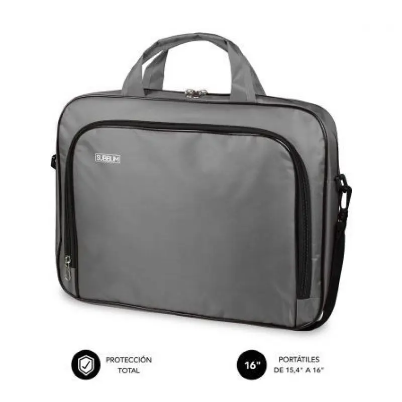 Maletín Subblim Oxford para Portátiles hasta 16'/ Gris Maletín Subblim Oxford para Portátiles hasta 16'/ Gris