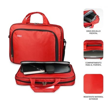 Maletín Subblim Oxford para Portátiles hasta 16'/ Rojo Maletín Subblim Oxford para Portátiles hasta 16'/ Rojo