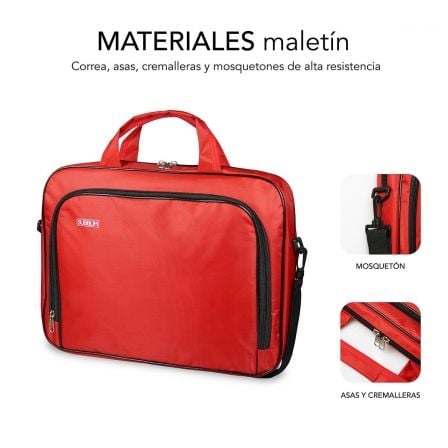 Maletín Subblim Oxford para Portátiles hasta 16'/ Rojo Maletín Subblim Oxford para Portátiles hasta 16'/ Rojo
