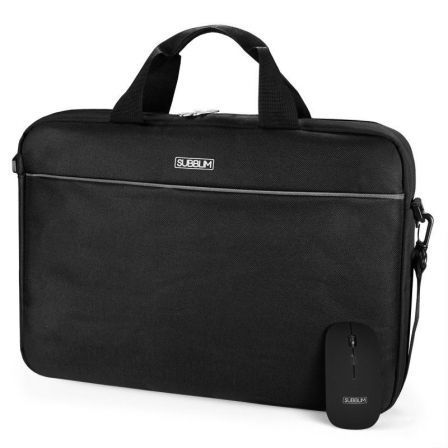 Maletín + Ratón Inalámbrico Subblim Select Pack para Portátiles hasta 15.6'/ Cinta para Trolley/ Negro Maletín + Ratón Inalámbrico Subblim Select Pack para Portátiles hasta 15.6'/ Cinta para Trolley/ Negro