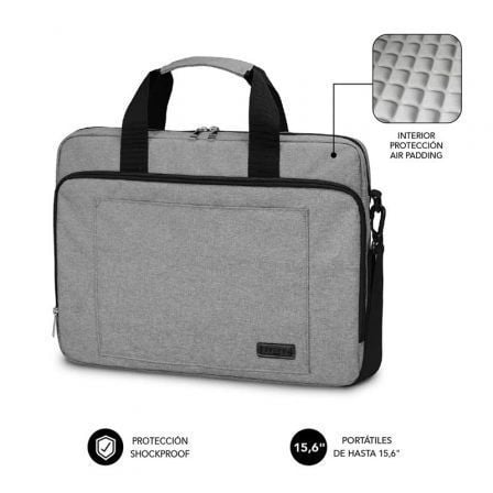 Maletín Subblim Air Padding Laptop Bag para Portátiles hasta 15.6'/ Cinta para Trolley/ Gris Maletín Subblim Air Padding Laptop Bag para Portátiles hasta 15.6'/ Cinta para Trolley/ Gris