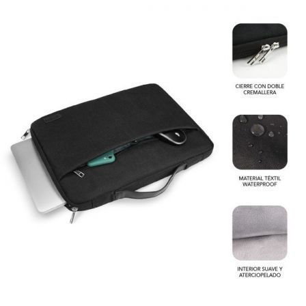 Maletín Subblim Elegant Laptop Sleeve para Portátiles hasta 15.6'/ Negro Maletín Subblim Elegant Laptop Sleeve para Portátiles hasta 15.6'/ Negro