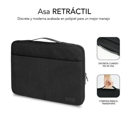 Maletín Subblim Elegant Laptop Sleeve para Portátiles hasta 15.6'/ Negro Maletín Subblim Elegant Laptop Sleeve para Portátiles hasta 15.6'/ Negro