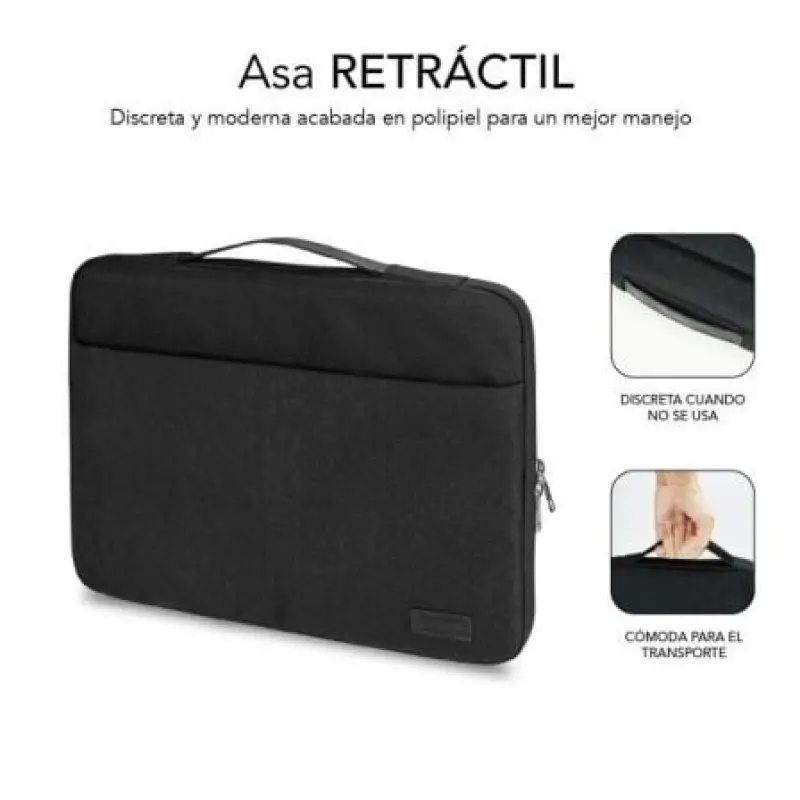 Maletín Subblim Elegant Laptop Sleeve para Portátiles hasta 15.6'/ Negro Maletín Subblim Elegant Laptop Sleeve para Portátiles hasta 15.6'/ Negro