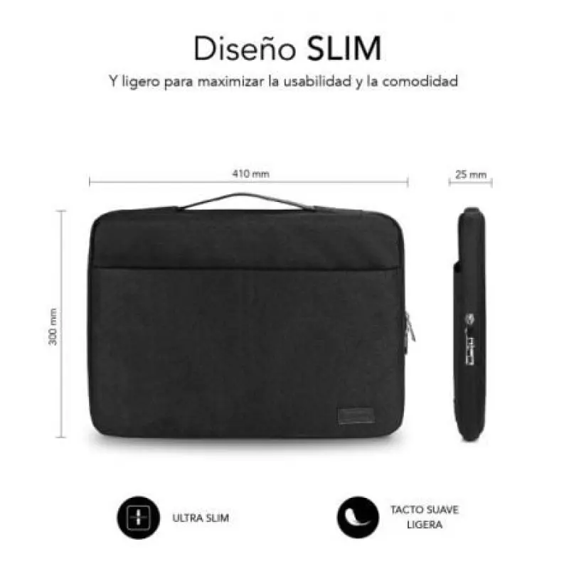Maletín Subblim Elegant Laptop Sleeve para Portátiles hasta 15.6'/ Negro Maletín Subblim Elegant Laptop Sleeve para Portátiles hasta 15.6'/ Negro