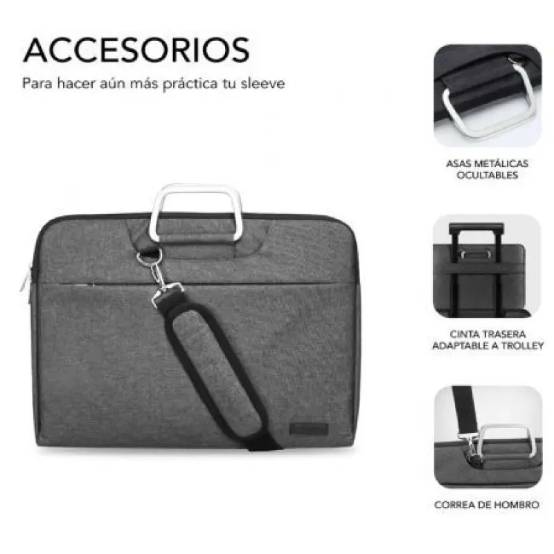 Maletín Subblim Business para Portátiles 13.3-14'/ Gris Maletín Subblim Business para Portátiles 13.3-14'/ Gris