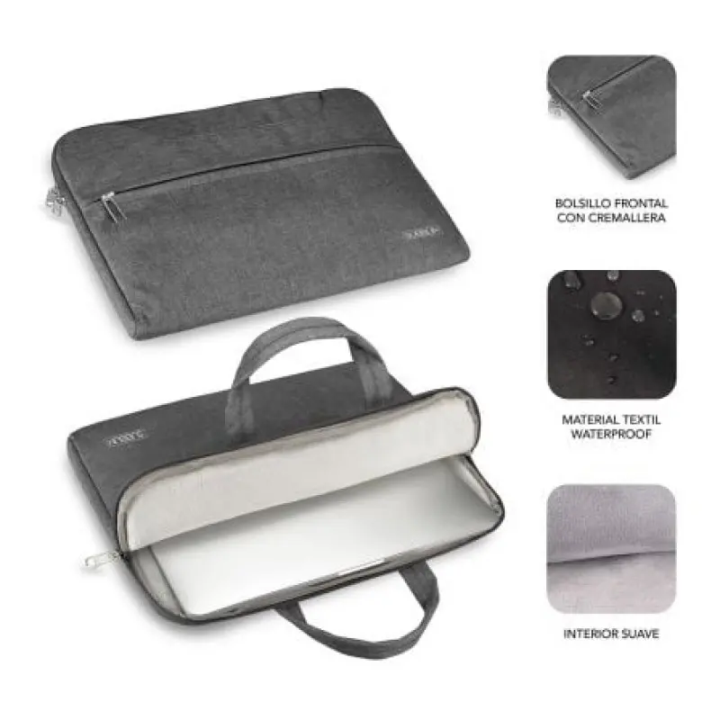 Maletín Subblim Business Laptop Sleeve para Portátiles hasta 15.6'/ Cinta para Trolley/ Gris Maletín Subblim Business Laptop Sleeve para Portátiles hasta 15.6'/ Cinta para Trolley/ Gris