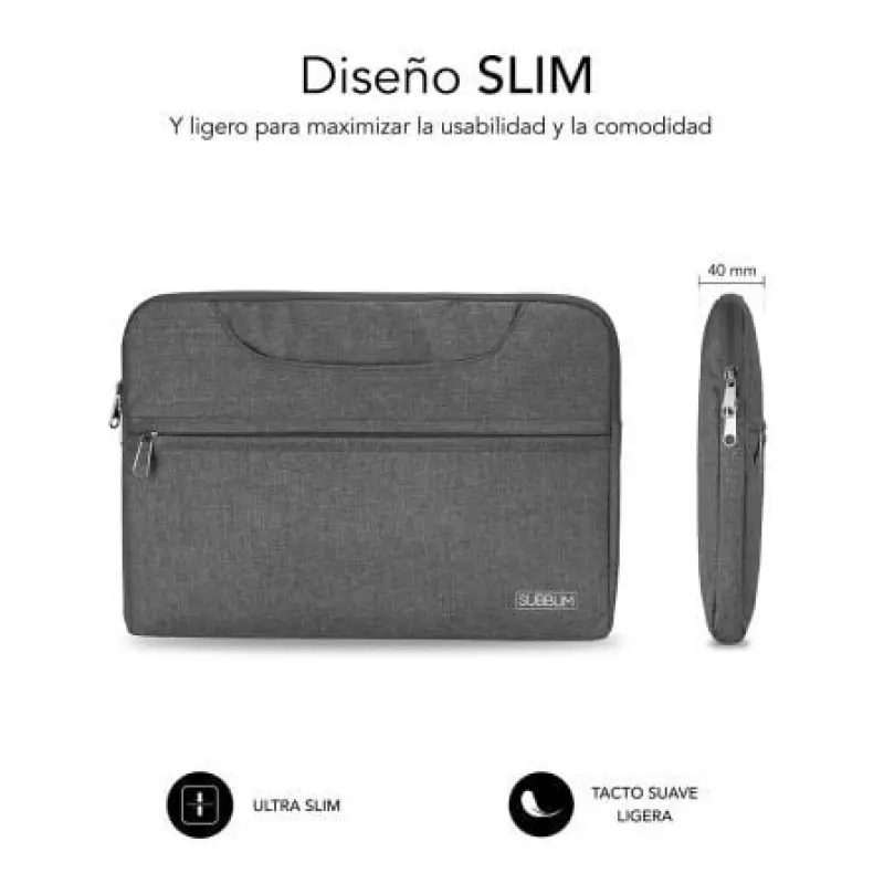 Maletín Subblim Business Laptop Sleeve para Portátiles hasta 15.6'/ Cinta para Trolley/ Gris Maletín Subblim Business Laptop Sleeve para Portátiles hasta 15.6'/ Cinta para Trolley/ Gris