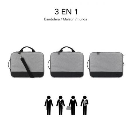 Maletín Subblim Advance Laptop Sleeve para Portátiles hasta 14'/ Gris Maletín Subblim Advance Laptop Sleeve para Portátiles hasta 14'/ Gris