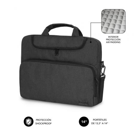 Maletín Subblim Air Padding para Portátiles hasta 14'/ Gris Oscuro Maletín Subblim Air Padding para Portátiles hasta 14'/ Gris Oscuro