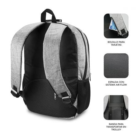 Mochila Subblim Urban Lock para Portátiles hasta 16'/ Puerto USB/ Antirrobo/ Gris Mochila Subblim Urban Lock para Portátiles hasta 16'/ Puerto USB/ Antirrobo/ Gris