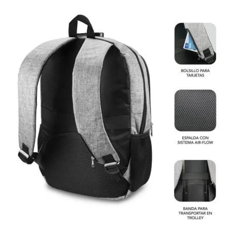 Mochila Subblim Urban Lock para Portátiles hasta 16'/ Puerto USB/ Antirrobo/ Gris Mochila Subblim Urban Lock para Portátiles hasta 16'/ Puerto USB/ Antirrobo/ Gris
