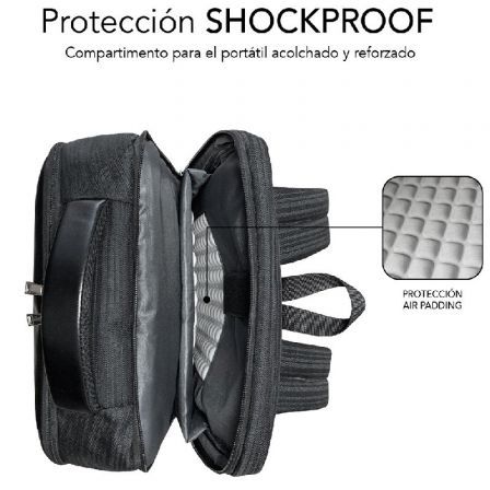 Mochila Subblim Business V2 AP Backpack para Portátiles hasta 15.6'/ Puerto USB/ Negra Mochila Subblim Business V2 AP Backpack para Portátiles hasta 15.6'/ Puerto USB/ Negra