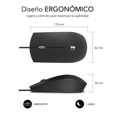 Ratón Subblim Business Silencioso/ Hasta 1200 DPI Ratón Subblim Business Silencioso/ Hasta 1200 DPI