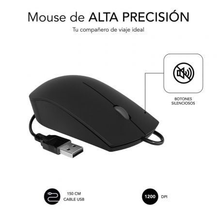 Ratón Subblim Business Silencioso/ Hasta 1200 DPI Ratón Subblim Business Silencioso/ Hasta 1200 DPI