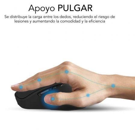 Ratón Ergonómico Inalámbrico por Bluetooth/ 2.4GHz Subblim Comfort Ergo Dual Battery/ Batería recargable/ Hasta 2400 DPI/ Negro Ratón Ergonómico Inalámbrico por Bluetooth/ 2.4GHz Subblim Comfort Ergo Dual Battery/ Batería recargable/ Hasta 2400 DPI/ Negro